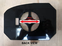 Extra Large Rectangle Plastic Backing Plate - 85mm Round Mount For Sideview Mirror Glass