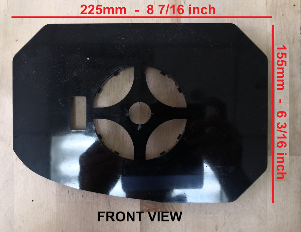 Extra Large Rectangle Plastic Backing Plate - 85mm Round Mount For Sideview Mirror Glass
