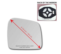 Heated Mirror Glass With Plastic Backing Plate Attached for Dodge Durango 2011 - 2021
