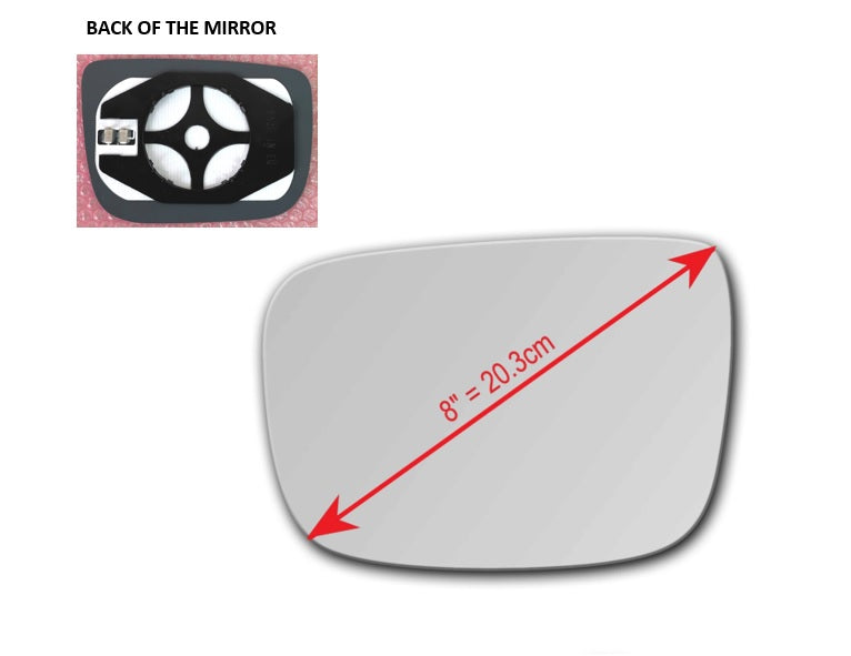 Heated Mirror Glass With Plastic Backing Plate Attached for Volvo XC60 2010 - 2017