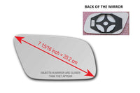 Heated Mirror Glass With Plastic Backing Plate Attached for Audi A6 Quattro 1999 - 2005