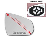 Heated Mirror Glass With Plastic Backing Plate Attached for Cadillac SRX 2010 - 2016
