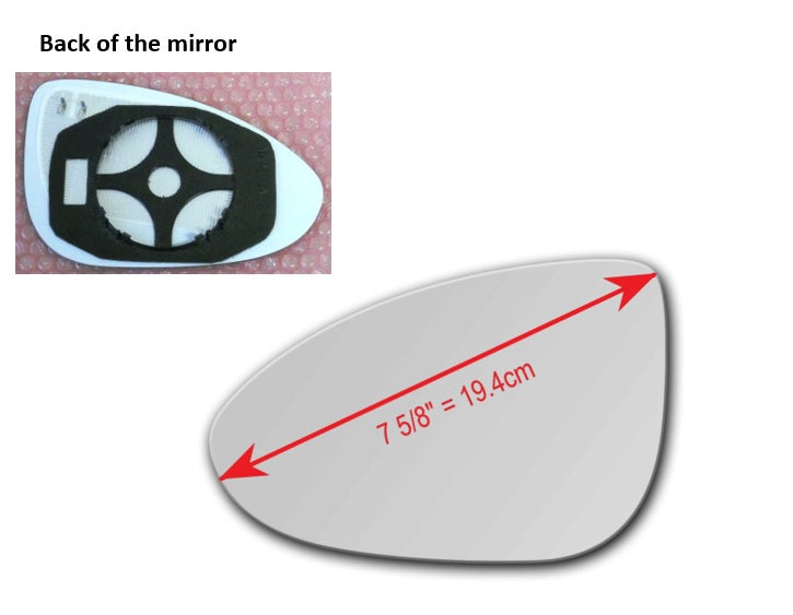 Heated Mirror Glass with Plastic Backing Plate Attached for Chevrolet Sonic 2012 - 2021