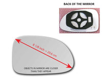 Heated Mirror Glass With Plastic Backing Plate Attached for Dodge Dakota 1999 - 2004