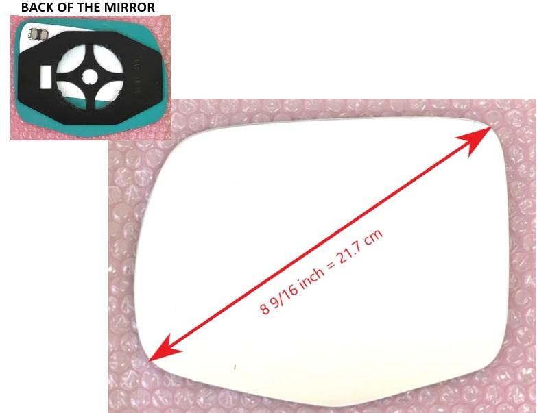 Heated Mirror Glass With Plastic Backing Plate Attached for Honda Pilot 2016 - 2022