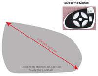 Heated Mirror Glass with Plastic Backing Plate Attached for Kia Rio 2018 - 2022