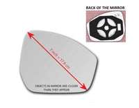 Heated Mirror Glass With Plastic Backing Plate Attached for Land Rover Discovery Sport 2015 - 2022