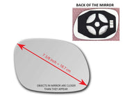 Heated Mirror Glass With Plastic Backing Plate Attached for Kia Soul EV 2015 - 2019