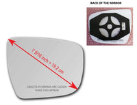 Heated Mirror Glass With Plastic Backing Plate Attached for Nissan Rogue 2014 - 2021