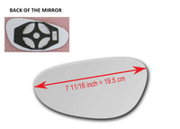 Heated Mirror Glass With Plastic Backing Plate Attached for Porsche Boxster 1997 - 2004