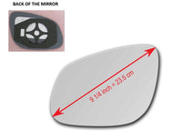 Heated Mirror Glass with Plastic Backing Plate Attached for Porsche Cayenne 2002 - 2006