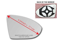 Heated Mirror Glass With Plastic Backing Plate Attached for Volkswagen Golf 2015 - 2021