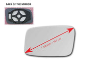 Heated Mirror Glass With Plastic Backing Plate Attached for Volvo V70 1998 - 2000