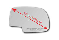 Replacement Mirror Glass for Chevrolet Avalanche 2500 2002 - 2006