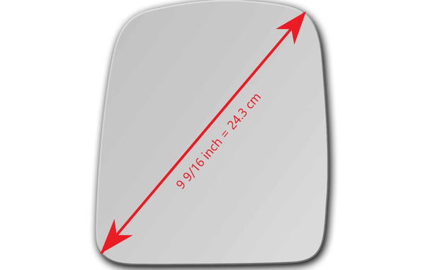 Stick-On Mirror Glass – Driver Left Side For 2003-2007 Savana Express Van – With Pads, KAP