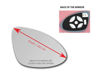 Heated Mirror Glass With Plastic Backing Plate Attached for Porsche Cayenne  2011 - 2017