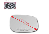 Heated Mirror Glass with Plastic Backing Plate Attached  for Volvo V70 2007 - 2010