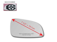Heated Mirror Glass with Plastic Backing Plate Attached for Saturn Astra 2008 - 2009