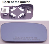 Factroy Original Heated Blue Tinted Mirror Glass with Plastic Backing Plate Attached for Acura TL 2004 - 2006