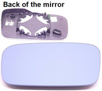 Factroy Original Heated Blue Tinted Mirror Glass with Plastic Backing Plate Attached for Acura TL 2004 - 2006