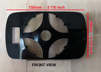 Small Rectangle Plastic Backing Plate - 85mm Round Mount For Sideview Mirror Glass