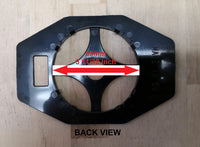 Medium Rhombus Plastic Backing Plate - 85mm Round Mount For Sideview Mirror Glass