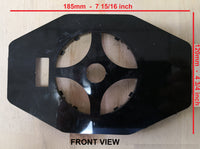 Large Rhombus Plastic Backing Plate - 85mm Round Mount For Sideview Mirror Glass
