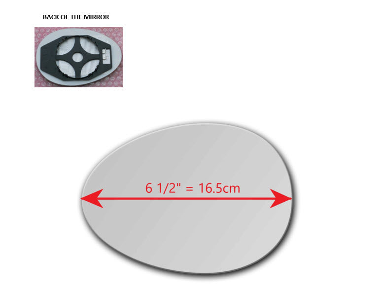 Heated Mirror Glass With Plastic Backing Plate Attached  for MINI Countryman 2011 - 2013