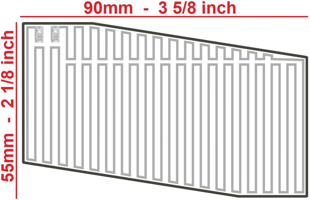 Small Rhombus Heater Grid for Sideview Mirror Glass - Left