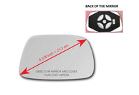 Heated Mirror Glass with Plastic Backing Plate Attached for Jeep Grand Cherokee 2005 - 2010