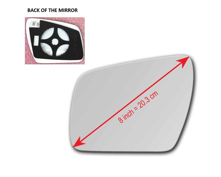 Heated Mirror Glass With Plastic Backing Plate Attached for Kia Soul 2010 - 2013