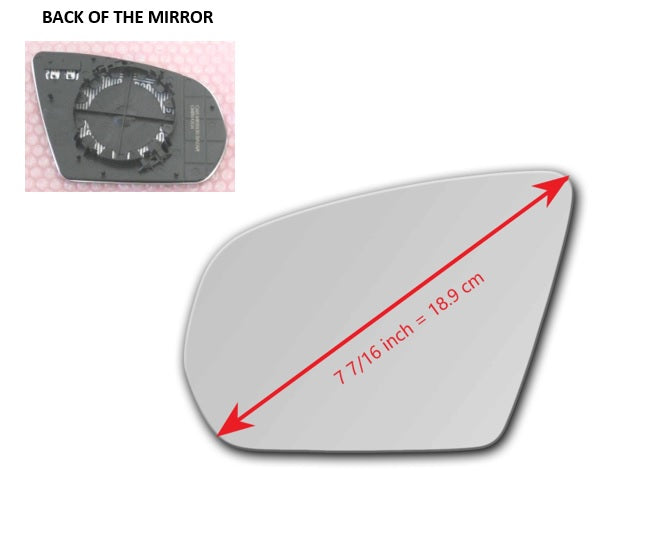 Heated Mirror Glass Similar to OEM for Mercedes-Benz S550E 2015 - 2017
