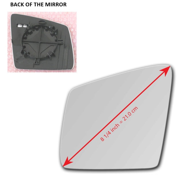 Heated Mirror Glass Similar to OEM for Mercedes-Benz GL350 2011 - 2016