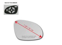 Heated Mirror Glass with Plastic Backing Plate Attached for Volkswagen Eos 2007 - 2008