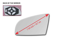 Heated Mirror Glass with Plastic Backing Plate Attached for Audi A3 2006 - 2008