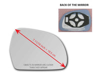 Heated Mirror Glass with Plastic Backing Plate Attached for Audi A3 2009 - 2010