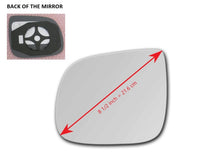 Heated Mirror Glass with Plastic Backing Plate Attached for Audi Q7 MK1 2010 - 2015