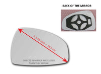 Heated Mirror Glass with Plastic Backing Plate Attached for Audi TT 2008 - 2009