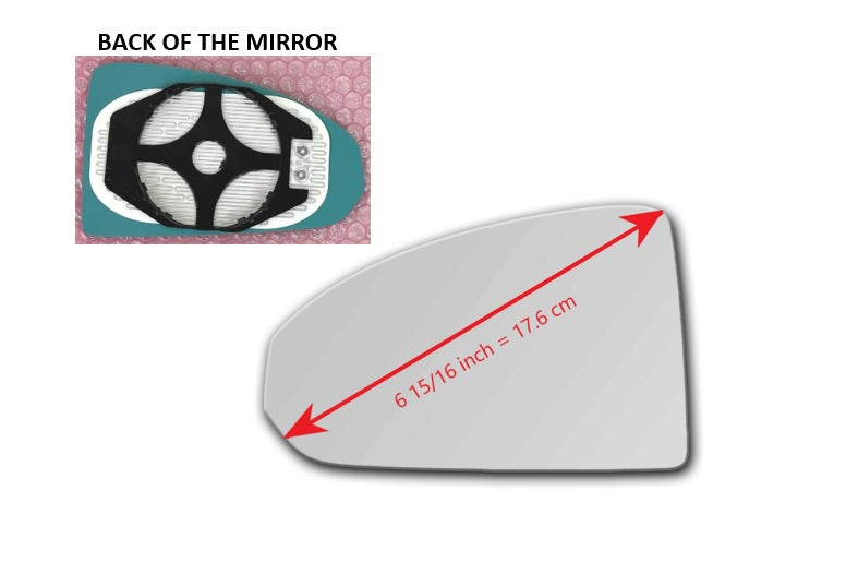 Heated Mirror Glass With Plastic Backing Plate Attached for Audi TT RS QUATTRO 2018 - 2023