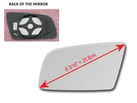 Heated Mirror Glass With Plastic Backing Plate Attached for BMW 530I 2004 - 2006