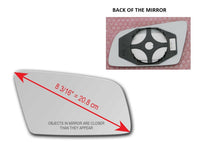 Heated Mirror Glass With Plastic Backing Plate Attached for BMW 535I XDRIVE 2009