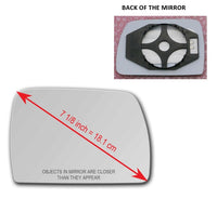 Heated Mirror Glass With Plastic Backing Plate Attached for BMW X3 2004 - 2009