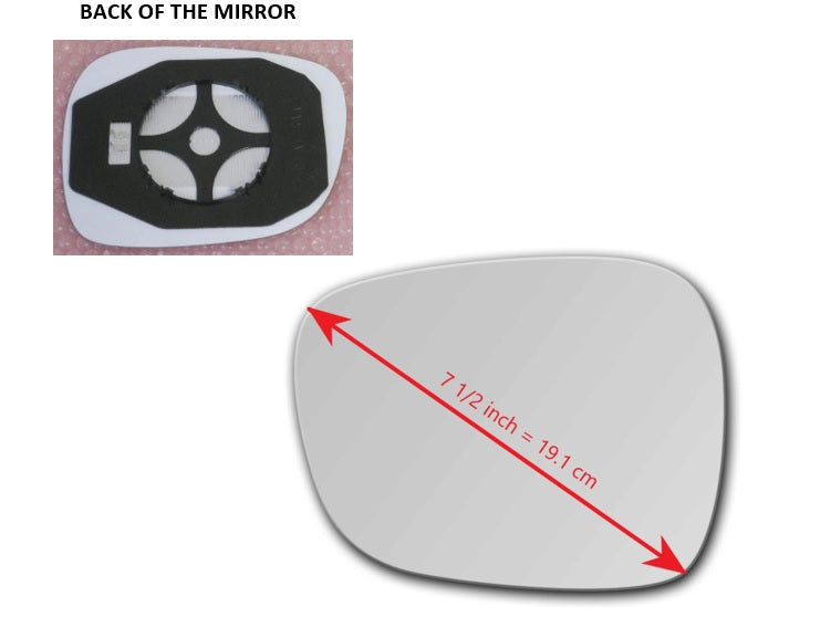 Heated Mirror Glass With Plastic Backing Plate Attached for BMW X3 2010 - 2014