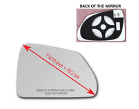 Heated Mirror Glass With Plastic Backing Plate Attached for Cadillac CTS 2008 - 2015