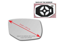 Heated Mirror Glass With Plastic Backing Plate Attached for Honda Accord 2013 - 2017