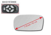 Heated Mirror Glass with Plastic Backing Plate Attached for Honda Civic 2002 - 2005