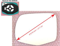Heated Mirror Glass With Plastic Backing Plate Attached for Honda Passport 2019 - 2023