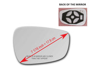 Heated Mirror Glass With Plastic Backing Plate Attached for Hyundai Elantra 2011 - 2015