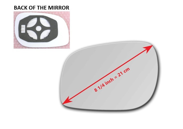 Heated Mirror Glass With Plastic Backing Plate Attached for Land Rover FREELANDER 2002 - 2005