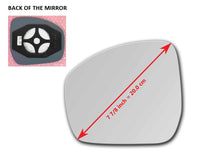 Heated Mirror Glass With Plastic Backing Plate Attached for Land Rover Range Rover Sport 2014 - 2018